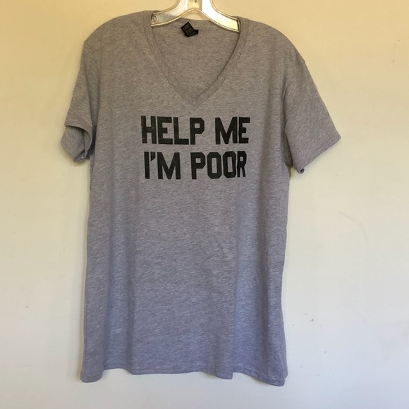 Help Me I'm Poor v neck - Picture 5 of 5